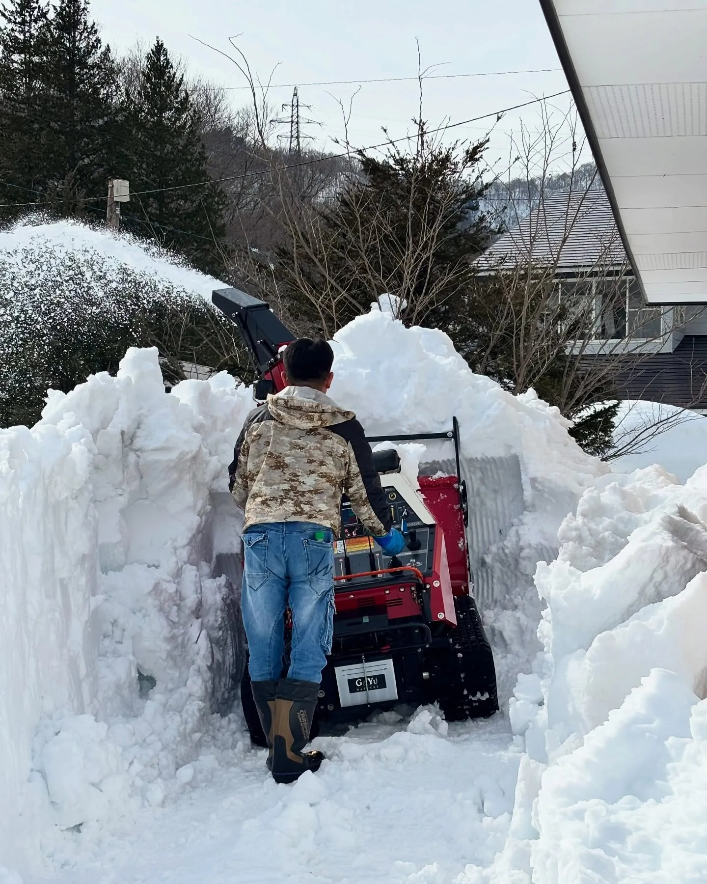 今日は実家の除雪行きました👍