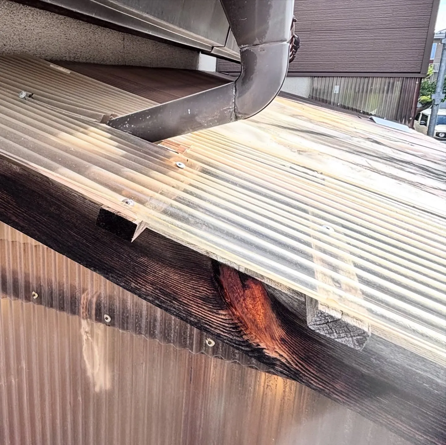 今回の現場は、屋根全体を支える「垂木」から新しくする全面改修...