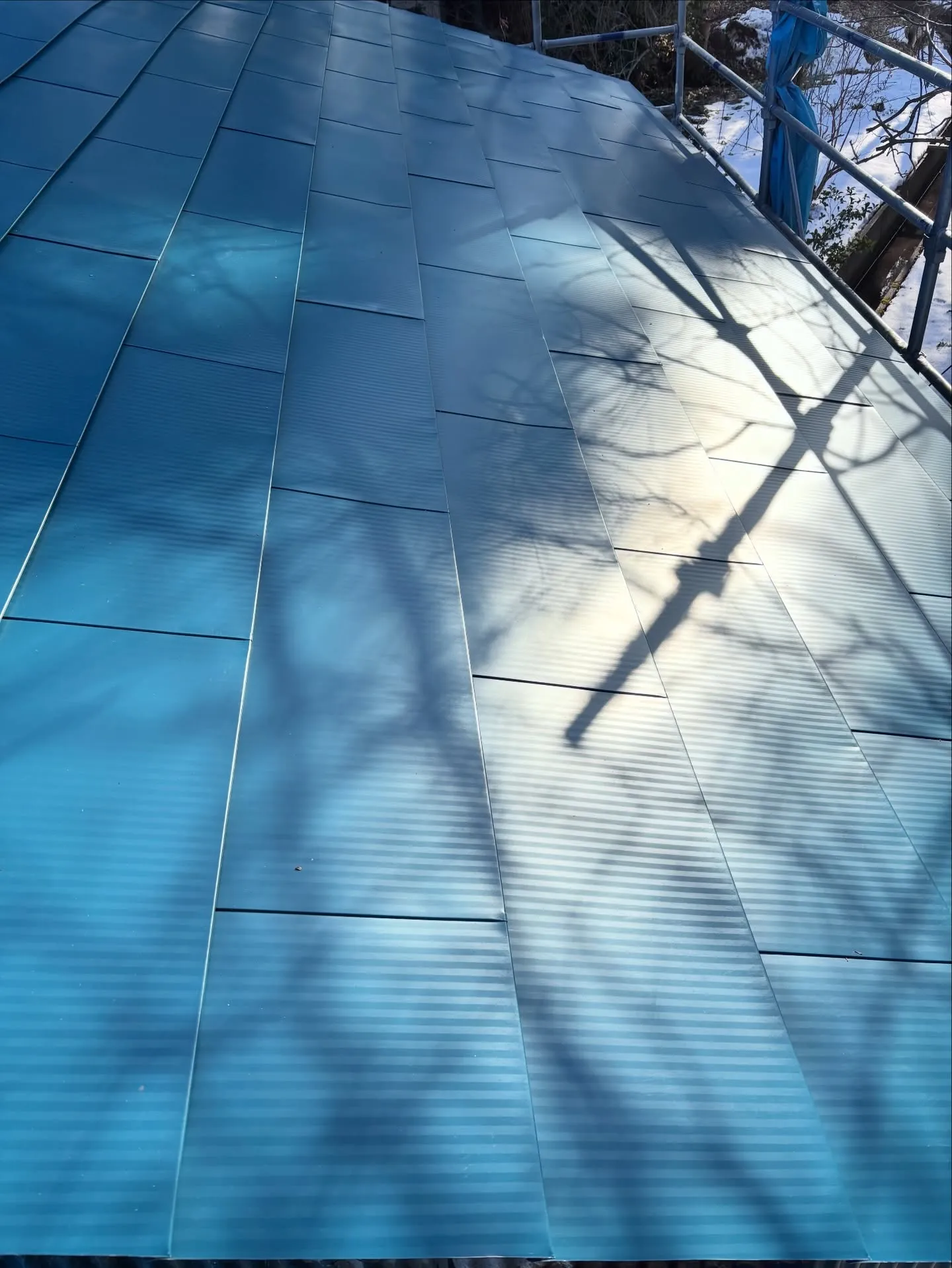 昨日やっと喜多方の現場の屋根板金工事終了🫡